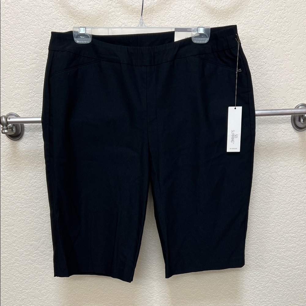 Chico’s So Slimming Black Bermuda Shorts